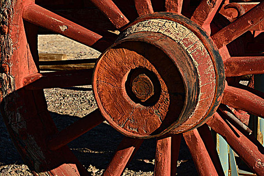 轮子,老式,骡子,货车,和谐,死亡谷国家公园,加利福尼亚,美国