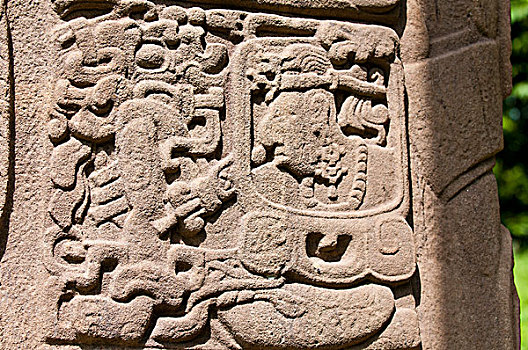 危地马拉,玛雅,石碑,考古,公园,世界遗产