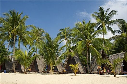海滩小屋,海滩,苏梅岛,泰国