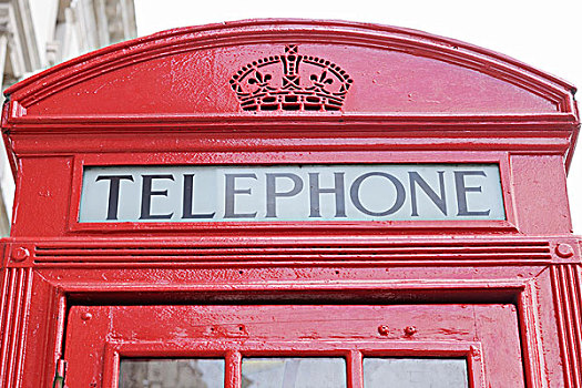 特写,红色,电话亭,伦敦,英格兰