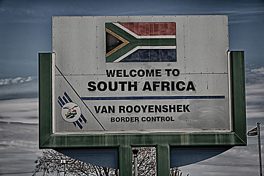 南非,控制,边界,信号,概念,天空