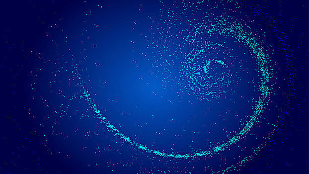 深蓝色宇宙涡旋粒子,网络技术大数据抽象背景