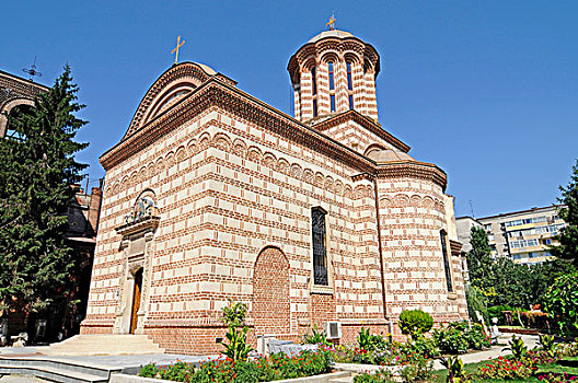 教堂,老,布加勒斯特,罗马尼亚,东欧