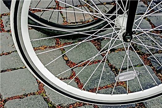 自行车,轮子,特写