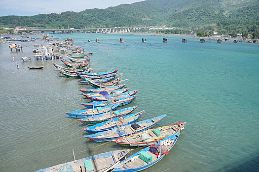 越南,岘港,渔舟