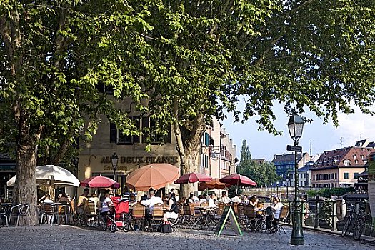 街边咖啡,小法兰西,斯特拉斯堡,法国