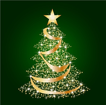 绿色,圣诞节,星,树,背景