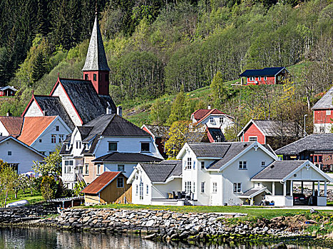 历史,教堂,枝条,松恩峡湾,松奥菲尔当纳,挪威