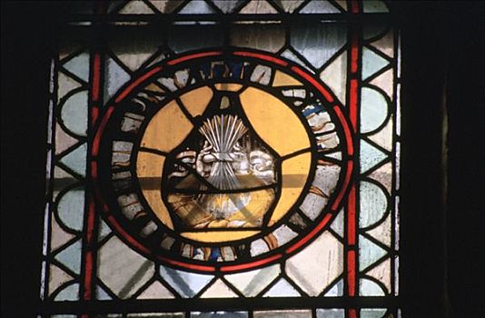 纹章,窗户,教堂,伦敦