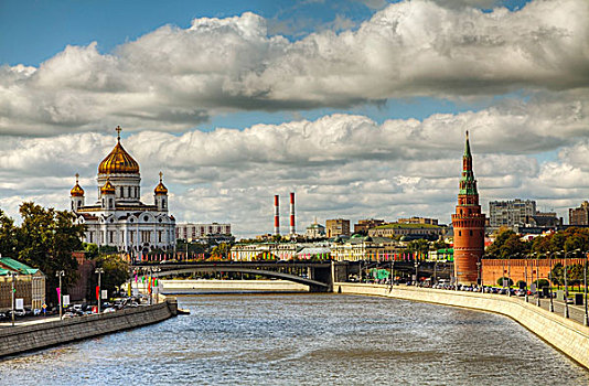 俯视,市区,莫斯科