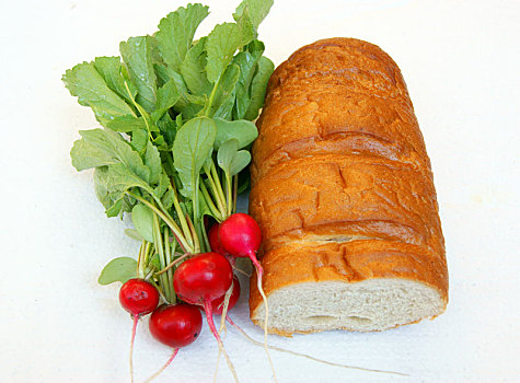 蔬菜,萝卜,面包