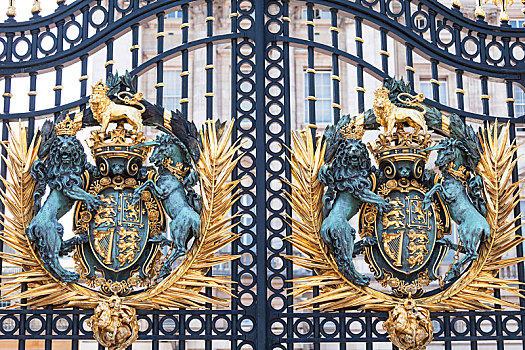 白金汉宫,装饰,入口,大门,皇家,盾徽,伦敦,英国