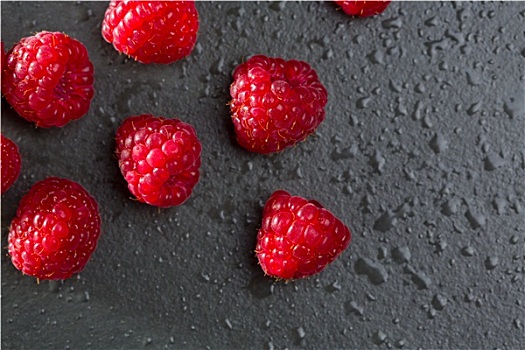 浆果,树莓,黑色背景,背景