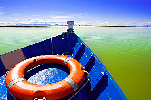 蓝色,船,航行,湖,瓦伦西亚