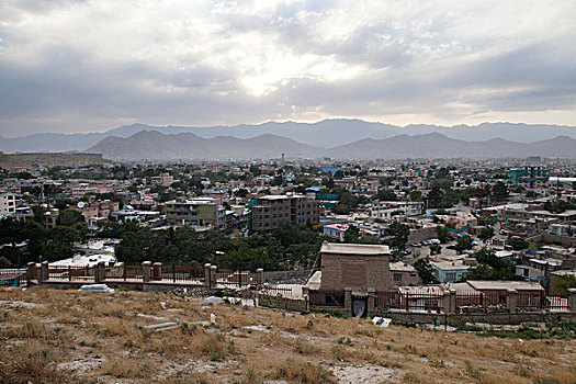 阿富汗,大,风景,喀布尔,山