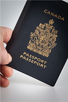 握着,加拿大,护照