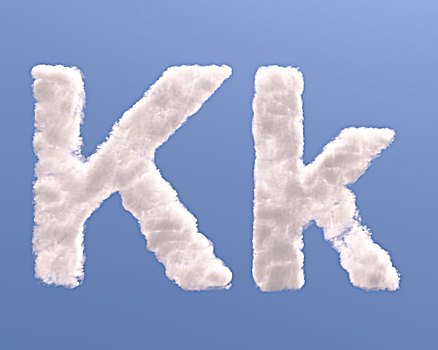 字母k,云,形状