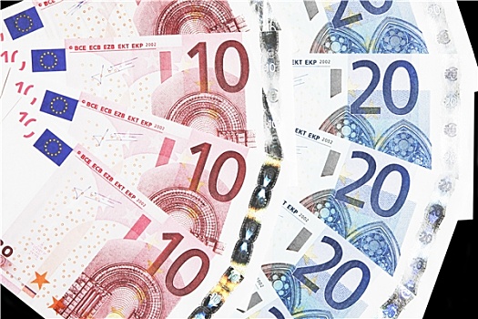 钱,20欧元,钞票,特写