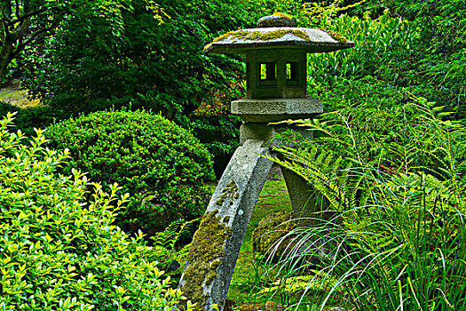 塔,夏天,波特兰,日式庭园,俄勒冈,美国