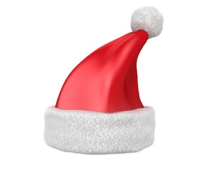 传统,红色,圣诞帽,隔绝,侧面视角