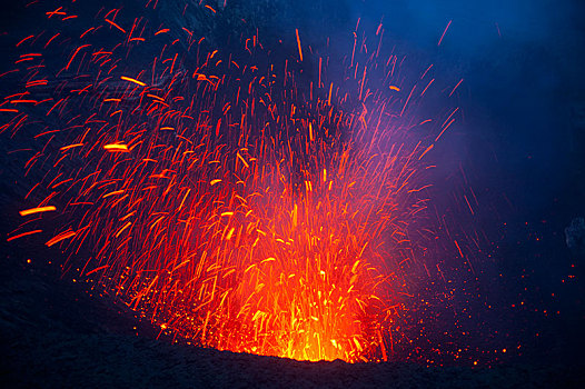 火山爆发,火山,瓦努阿图,大洋洲