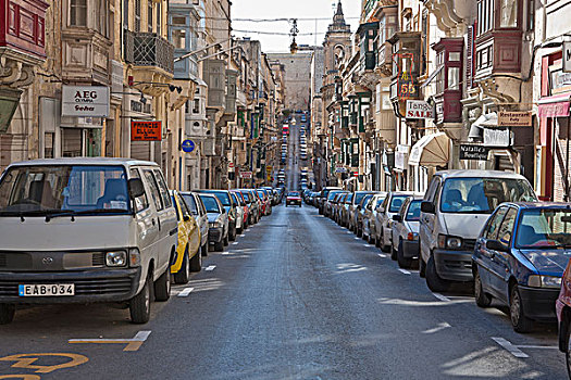 街道,瓦莱塔市,马耳他,欧洲