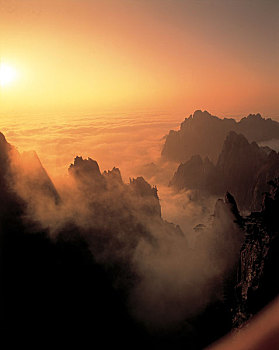 中国安徽黄山自然风景