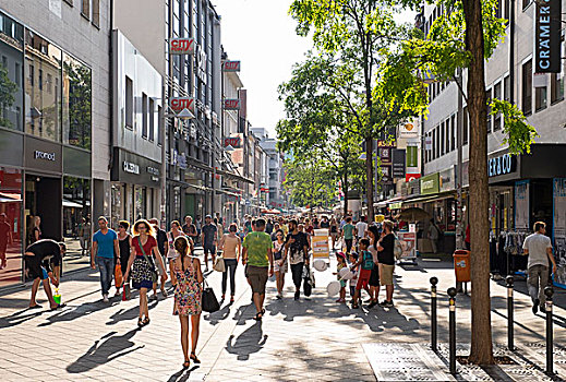 步行街,纽伦堡,中间,弗兰克尼亚,巴伐利亚,德国,欧洲