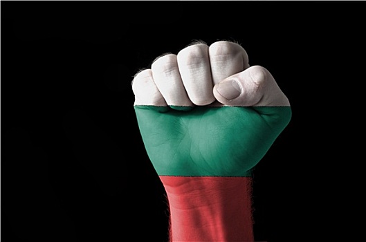 拳头,涂绘,彩色,保加利亚,旗帜