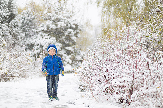 玩雪,孩子