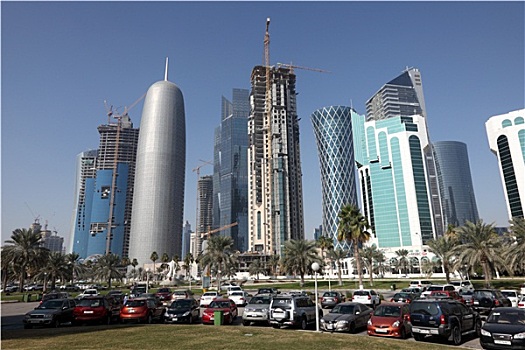 停车场,市区,多哈,卡塔尔