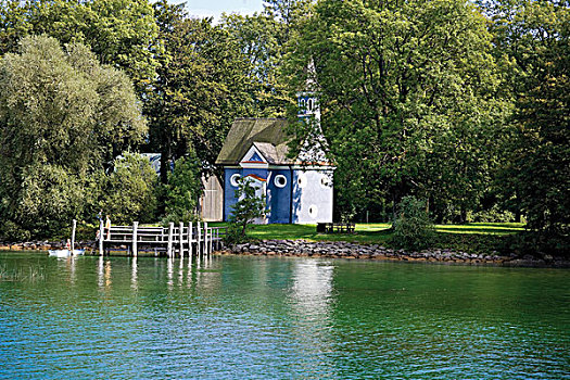海伦基姆湖堡,小教堂,基姆湖,湖,上巴伐利亚,巴伐利亚,德国,欧洲