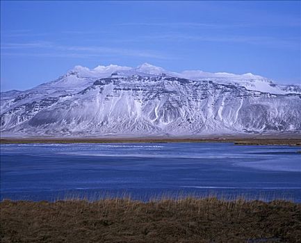 山景,冬天,东方,斯奈山半岛,冰岛,欧洲