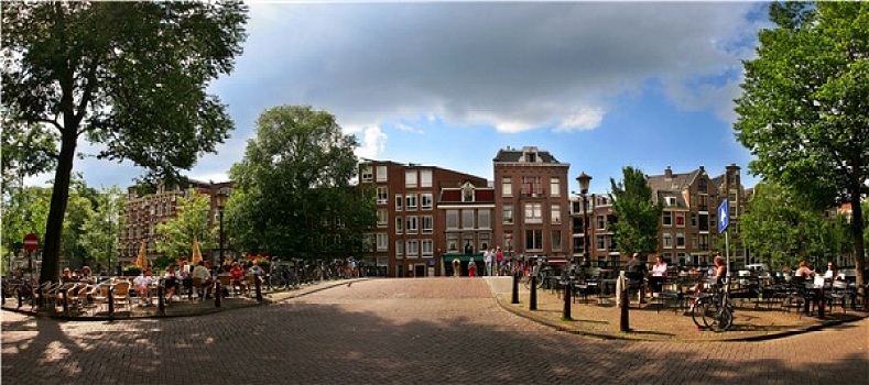 全景,城市,风景,阿姆斯特丹,荷兰