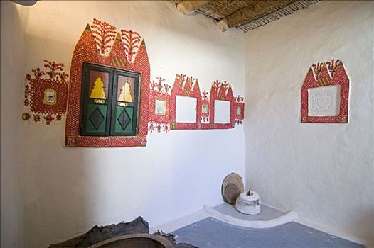 客厅,传统,柏柏尔人,房子,加达梅斯,世界遗产,利比亚