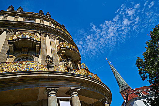 柏林,特写,尼古拉教堂,背景,德国