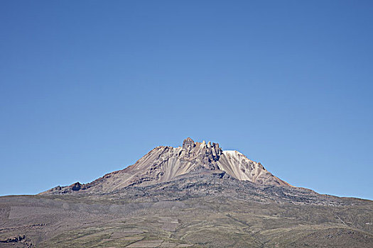 玻利维亚,盐湖,乌尤尼盐沼,火山