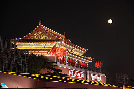 北京天安门夜景