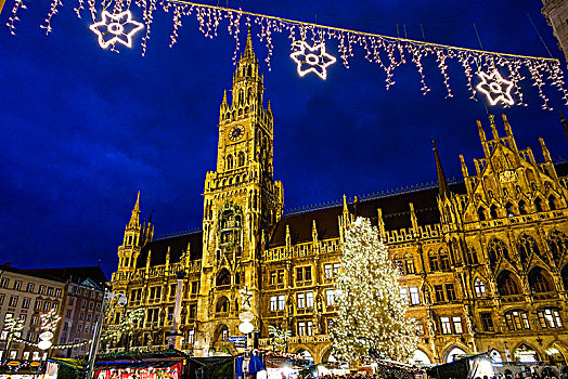 圣诞市场,慕尼黑,巴伐利亚,德国