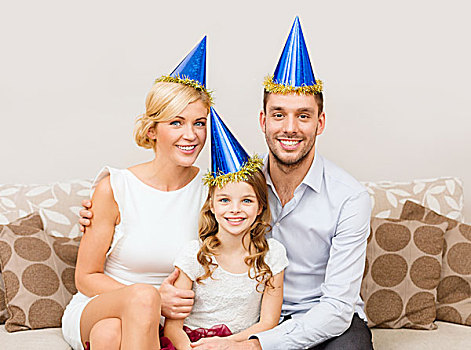 庆贺,家庭,休假,生日,概念,幸福之家,蓝色,帽子