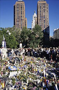 联合广场,纪念,世贸中心,恐怖袭击,受害者,纽约,美国
