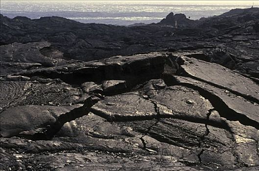 火成岩,海岸,夏威夷大岛,夏威夷,美国