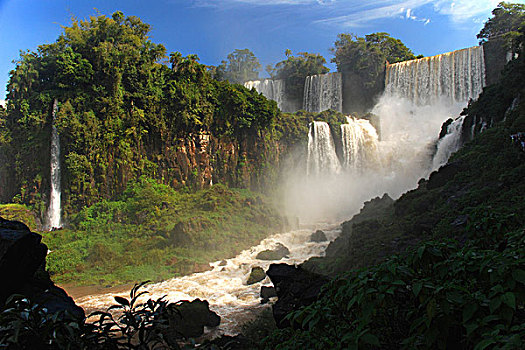 伊瓜苏,瀑布,波多黎各,阿根廷,南美