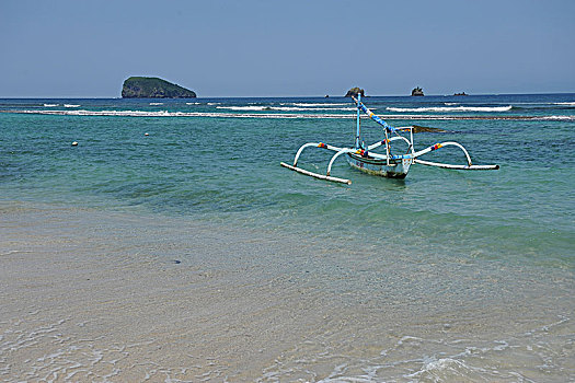 印度尼西亚,巴厘岛,海滩,著名,独木舟