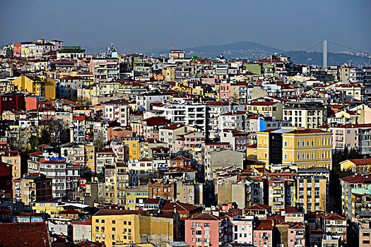 全景,屋顶,博斯普鲁斯海峡,伊斯坦布尔,土耳其,欧洲