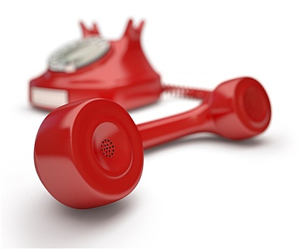 红色,电话,扬声器