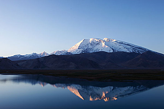 新疆慕士塔格峰卡拉库里湖