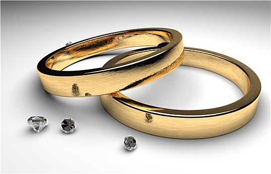 黄金,婚戒,钻石