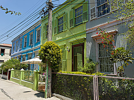 建筑,彩色,房子,瓦尔帕莱索,智利