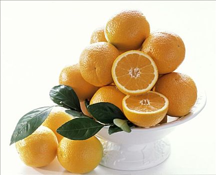 几个,橘子,白色,果盘